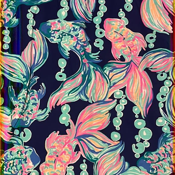 Navy Lilly Pulitzer 3/4 sleeve dress - Picture 2 of 2